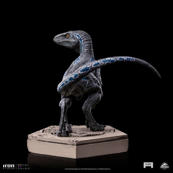 Jurassic World Icons Statue Velociraptor B Blue