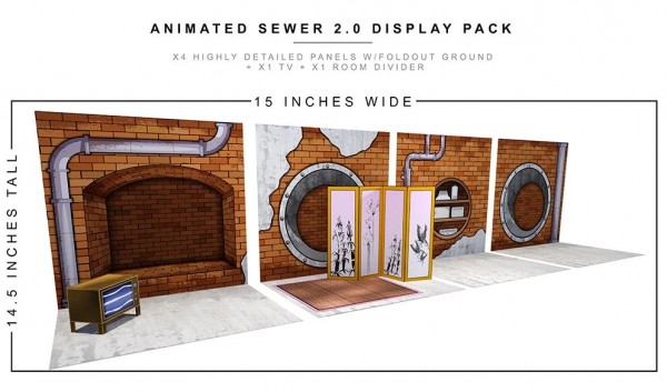 Extreme Sets Pop-Up Diorama Display Pack Animated Sewer 1/12