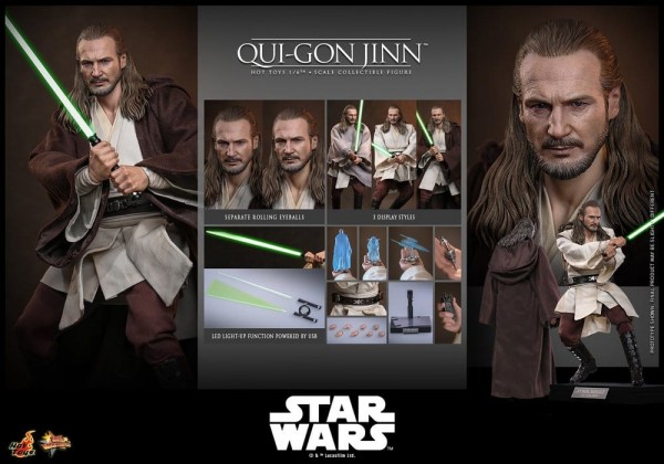 Star Wars Movie Masterpiece Actionfigur 1/6 Qui-Gon Jinn (Collector Edition) 32 cm