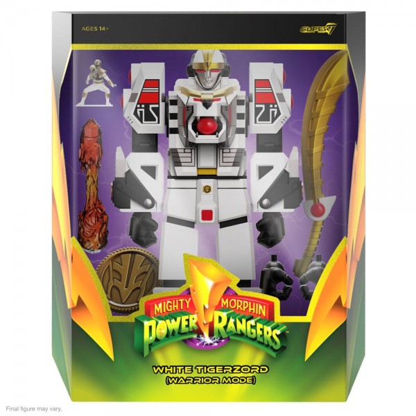 Mighty Morphin Power Rangers ULTIMATES! Wave 4 White Tigerzord (Warrior Mode)