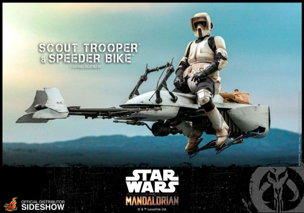 Star Wars The Mandalorian Television Masterpiece Actionfigur 1/6 Scout Trooper & Speeder Bike