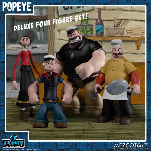 Popeye '5 Points' Actionfiguren Deluxe Box-Set