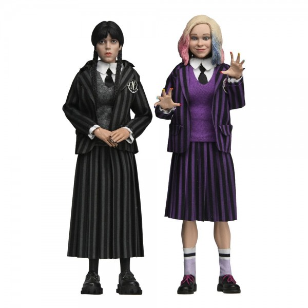 Wednesday Action Figures 2 Pack Wednesday Addams (Nevermore Uniform) and Enid 20 cm