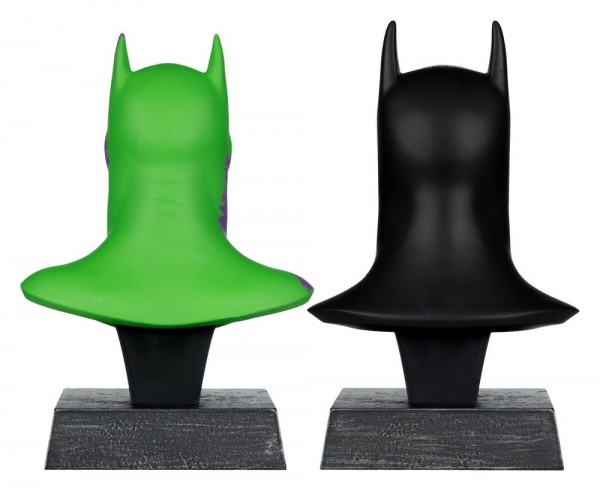 Batman DC Direct Mini-Replik 1/3 2er-Pack Batman Masken Hush & Knightfall (Jokerized) (Gold Label) 1