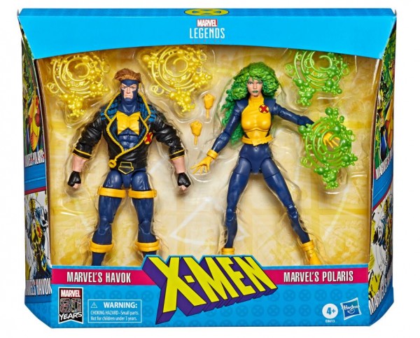 X-Men Marvel Legends 80th Anniversary Action Figures Havok & Polaris (2-Pack) Exclusive