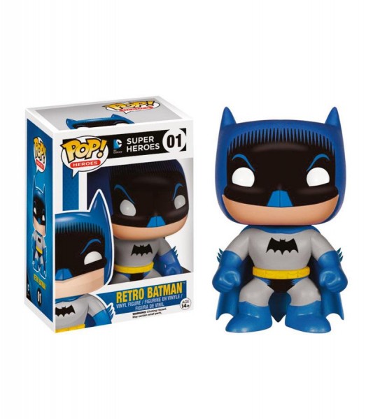 B-Ware DC Comics POP! Heroes Vinyl Figur Retro Batman 9 cm - defekte Verpackung