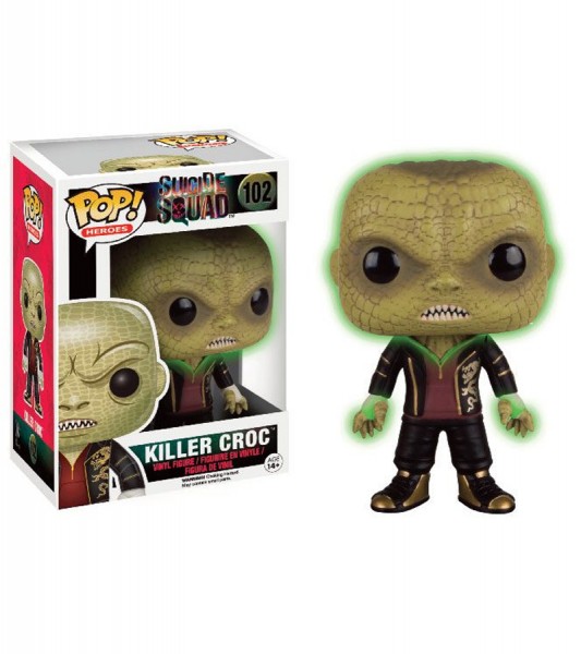 B-Ware Suicide Squad POP! Heroes Vinyl Figur Killer Croc Glow In The Dark 9 cm - schmutzige Verp.