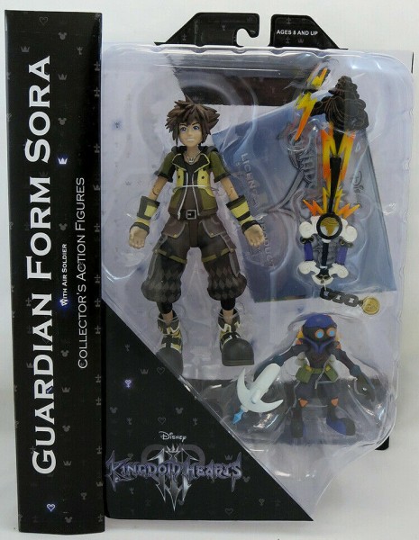 Kingdom Hearts 3 Select Action Figures Guardian from Sora & Air Soldier with Hero's Origin Keyblade (2-Pack)