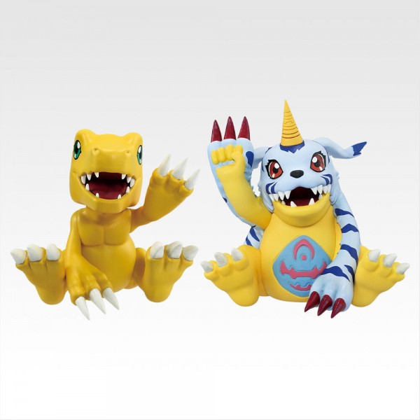Digimon Adventure Clash of Light and Darkness Agumon &amp; Gabumon Ichibansho Figure 7 cm