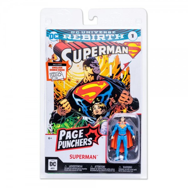 DC Page Punchers Actionfigur & Comic Superman (Rebirth)