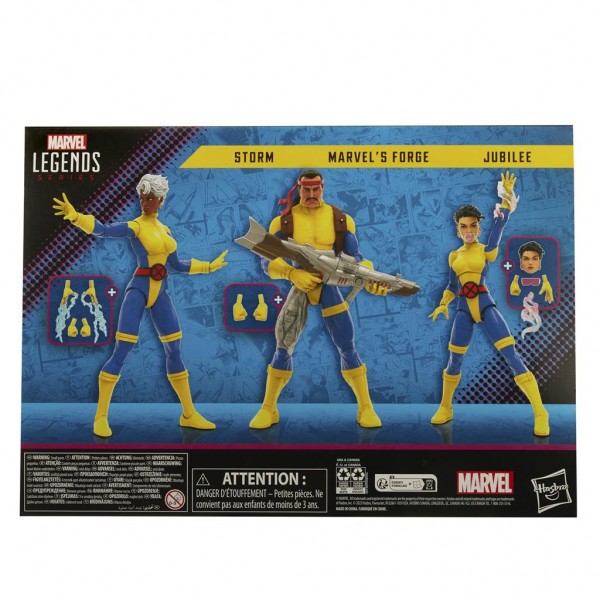 X-Men 60th Anniversary Marvel Legends Action Figure Set Forge, Storm, & Jubilee