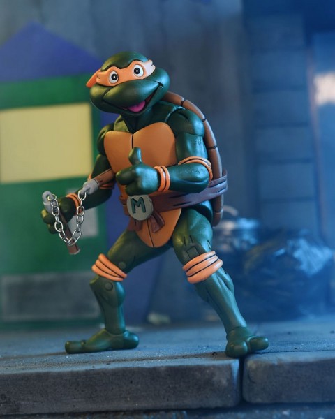 Teenage Mutant Ninja Turtles (Cartoon) Actionfigur Ultimate Michelangelo Pizza Club VHS 18 cm