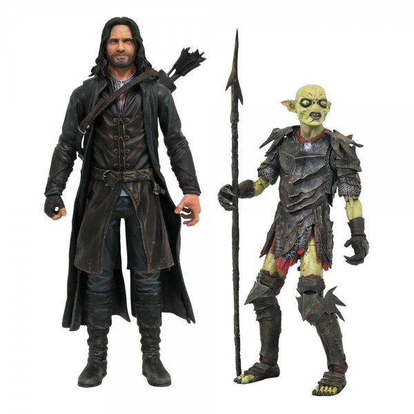 Lord of the Rings Select Action Figures 18 cm Series 3 Aragorn and Orc (2)