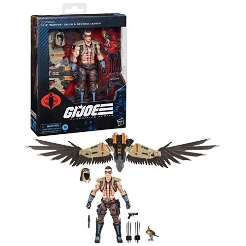 G.I. Joe Classified Series Chip Raptor Talon and General Ledger Actionfigur