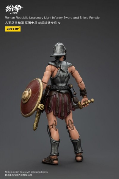  Strife Action Figure 1/18 Roman Republic Legionary Light Infantry Sword and Shield Female 11 cm