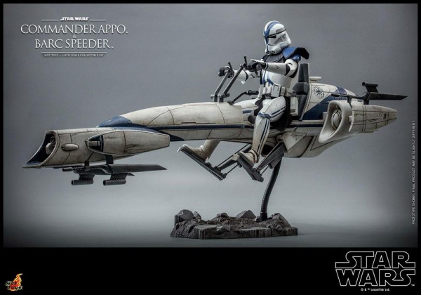Star Wars Clone Wars Television Masterpiece Action Figure Set 1/6 Commander Appo & BARC Speeder