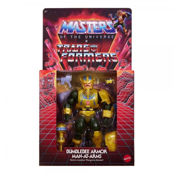 Masters of the Universe x Transformers Actionfigur Bumblebee Armor Man-At-Arms Exclusive 14 cm