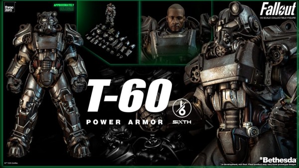 Fallout FigZero Actionfigur 1:6 T-60 Power Armor 37 cm