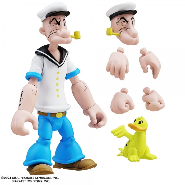 Popeye Actionfigur Wave 03 Popeye 1st Appearance White Shirt