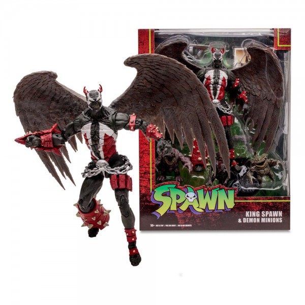 B article: Spawn Action Figure King Spawn with Demon Minions 30 cm - Cracks in the viewing window
