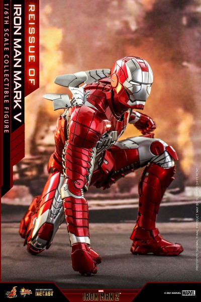 Iron Man 2 Movie Masterpiece Diecast Actionfigur 1/6 Iron Man Mark V (Reissue)
