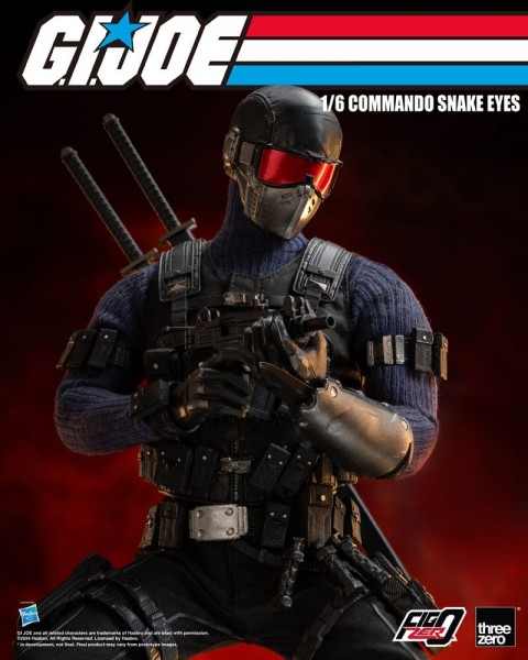 G.I. Joe FigZero Actionfigur 1/6 Commando Snake Eyes 30 cm
