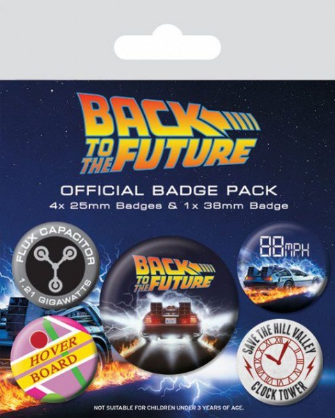 Back to the Future Pin-Back Buttons 5-Pack