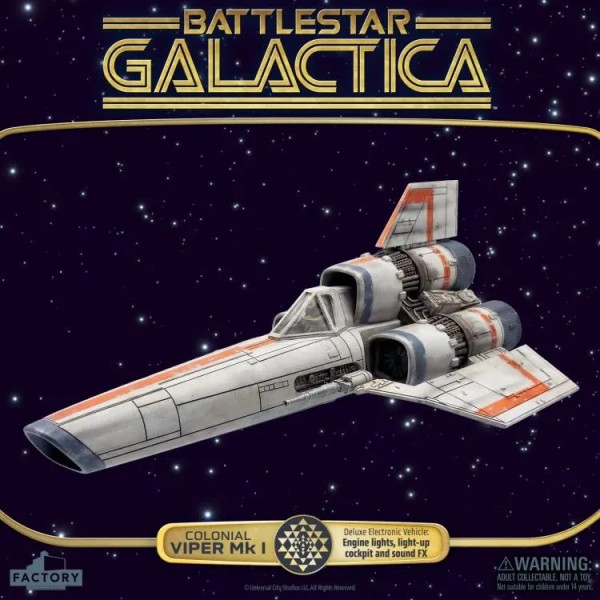 Battlestar Galactica Colonial Viper Mki Electronic Vehicle + Lieutenant Boomer Figur