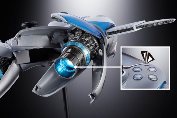 Astro Bot Chogokin Actionfigur Astro Bot & Dual Speeder