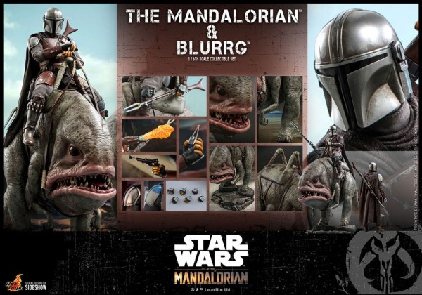 Star Wars The Mandalorian Television Masterpiece Actionfiguren 1/6 The Mandalorian & Blurrg (2-Pack)