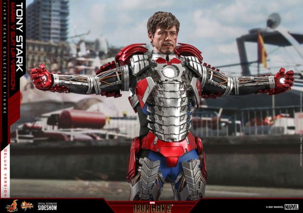 Iron Man 2 Movie Masterpiece Action Figure 1/6 Tony Stark (Mark V Suit Up Version) Deluxe