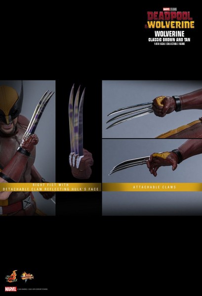 Deadpool & Wolverine Movie Masterpiece Actionfigure 1/6 Wolverine (Classic Brown and Tan) Hot Toys Exclusive 31 cm