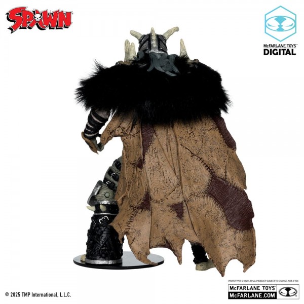 Spawn Actionfigur Bloodaxe mit Pferd (Spawn: The Dark Ages) (McFarlane Toys 30th Anniversary) (Gold