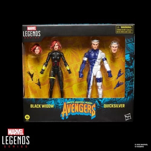 Avengers Marvel Legends Series Black Widow and Quicksilver 6-Inch Action Figures