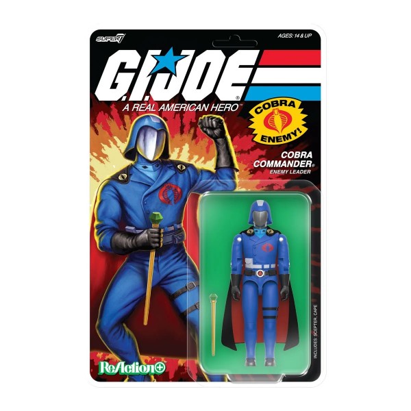 G.I. Joe ReAction+ Wave 6 Cobra Commander (Movie, Black Cape)