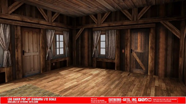 Extreme Sets Log Cabin Pop-Up Diorama 1/12