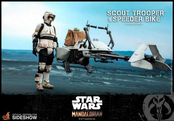 Star Wars The Mandalorian Television Masterpiece Action Figure 1/6 Scout Trooper & Speeder Bike
