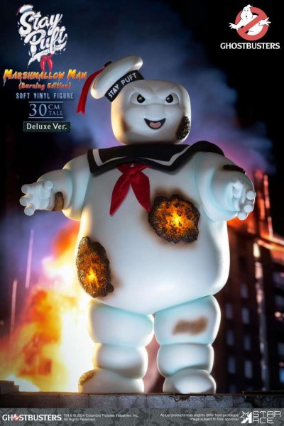 Ghostbusters Soft Vinyl Statue Stay Puft Marshmallow Man Burning Deluxe 30 cm