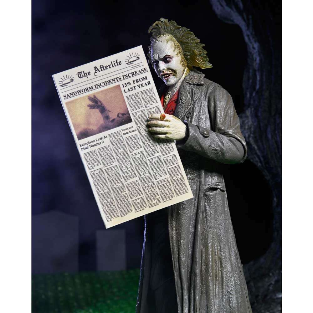 Figurine Beetlejuice 1988 NECA – Costume Rouge Tuxedo, 18 Cm, édition Collection, Neuve