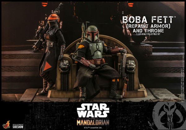 Star Wars The Mandalorian Television Masterpiece Action Figure 1/6 Boba Fett (Repaint Armor) & Throne