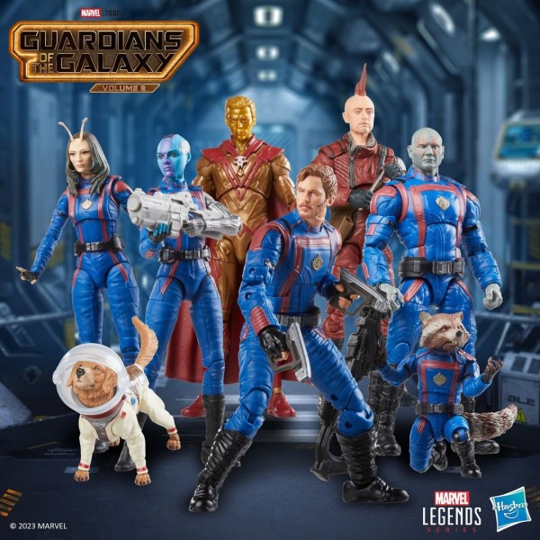 Guardians of the Galaxy Vol. 3 Marvel Legends Action Figure Set Cosmos (7)
