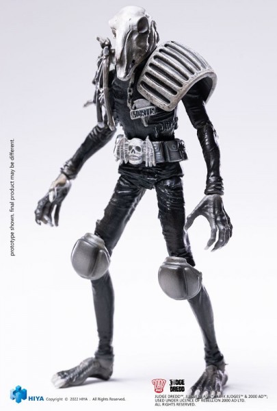 2000 AD Exquisite Mini Action Figure 1/18 Black and White Judge Mortis