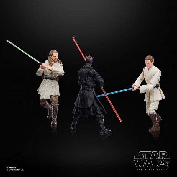 Star Wars Episode I Black Series Action Figure 3-Pack Qui-Gon Jinn, Darth Maul, Obi-Wan Kenobi 15 cm