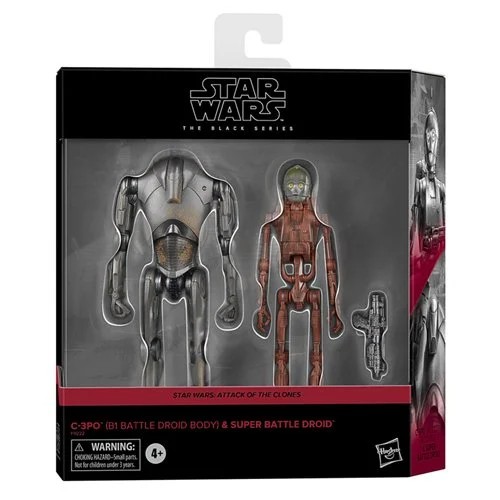 Star Wars The Black Series C-3PO (B1 Battle Droid Body) & Super Battle Droid 6-Inch Action Figures