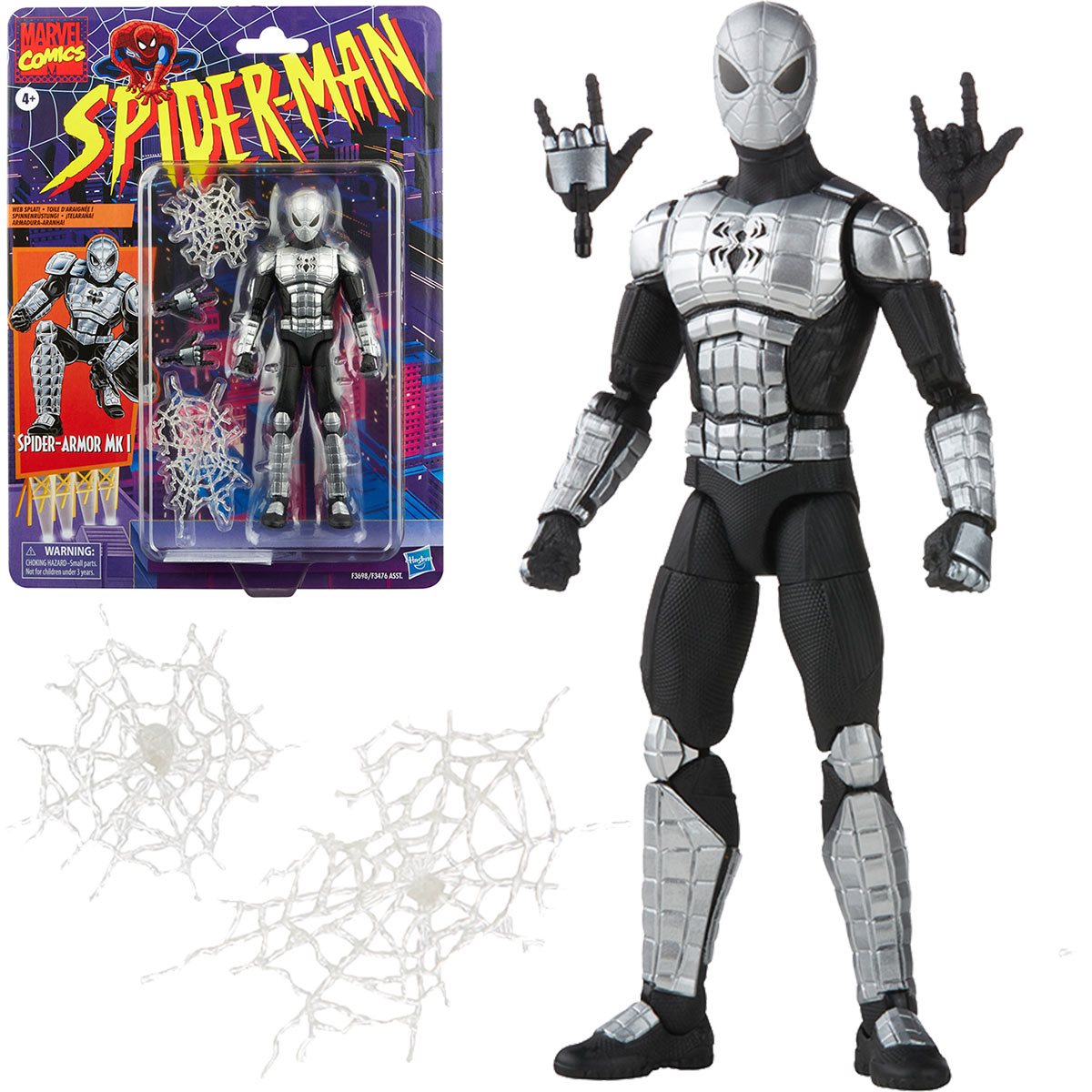UPGRADED SUIT SPIDER-MAN FIGURINE SPIDER-MAN MARVEL LEGENDS HASBRO 15 CM -  Kingdom Figurine