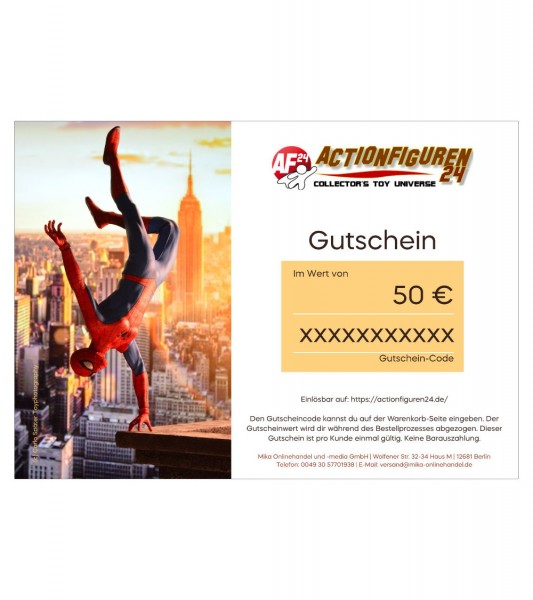 Geschenkgutschein Actionfiguren24