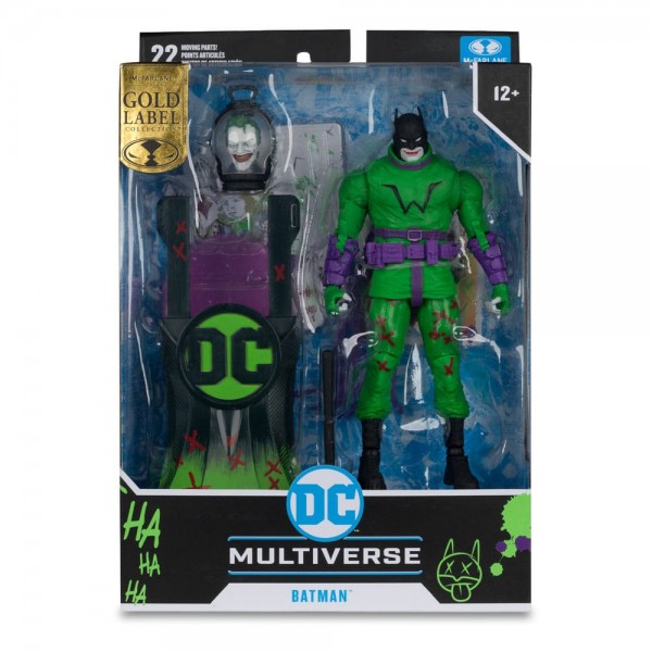 DC Multiverse Actionfigur Batman (Batman: Last Knight on Earth) Jokerized (Gold Label) 18 cm