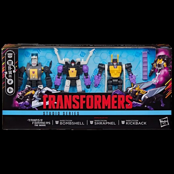 Transformers The Movie Mtmte Insecticons Bombshell Shrapnel And Kickback Action Figures