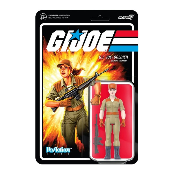 G.I. Joe ReAction Action Figure Female Combat Engineer Ponytail Hair (Pink)
