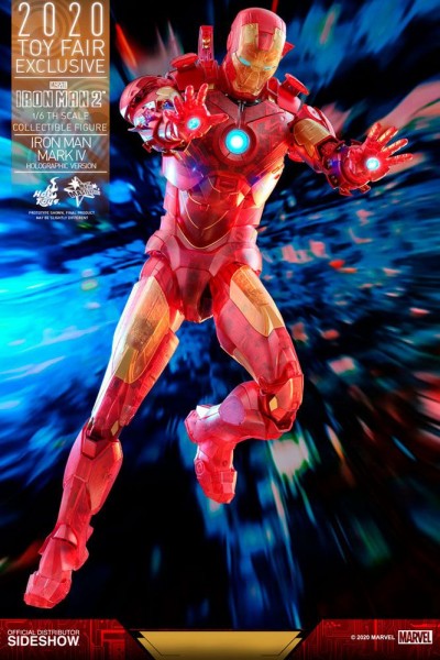 Iron Man 2 Movie Masterpiece Actionfigur 1/6 Iron Man Mark IV (Holographic Version) Exclusive